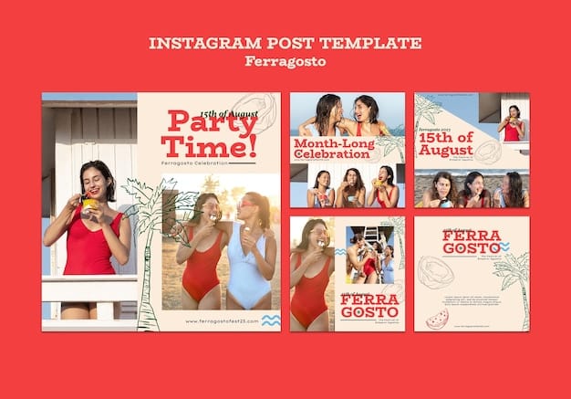 A carousel of three different Instagram posts. The first post features a young woman in a modern Y2K outfit: a pastel-colored crop top, high-waisted jeans, and chunky sneakers, with a vintage-inspired filter applied. The second post shows a selfie with glittery eye makeup and butterfly hair clips, captioned with playful emojis. The third post features a flat lay of Y2K accessories: a colorful beaded phone charm, a small shoulder bag, and a magazine with a Y2K celebrity on the cover.