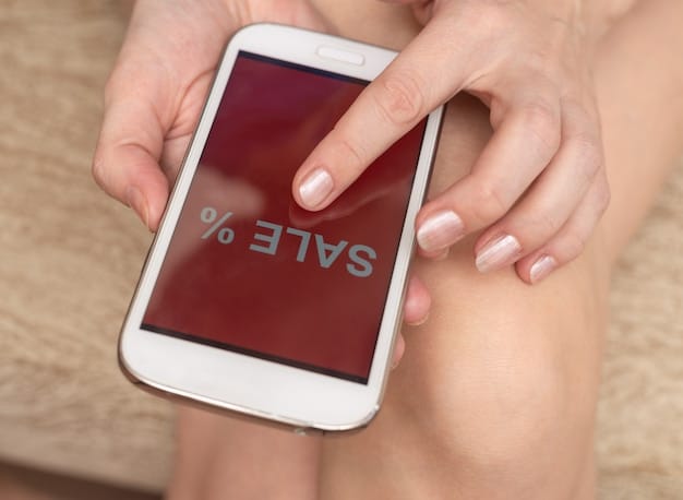 A close-up shot of a smartphone displaying the Shein app interface, highlighting a sale notification and a discount coupon code.