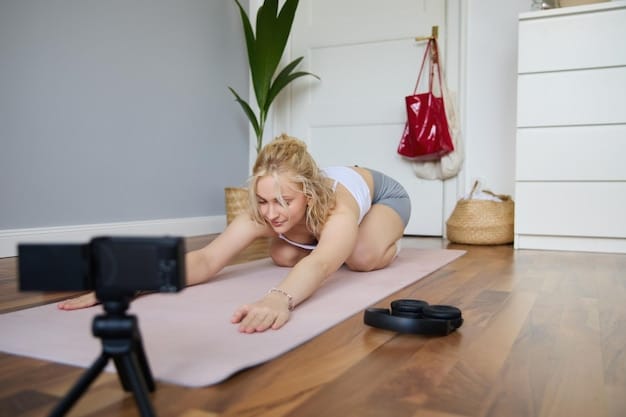 A person demonstrates a quick core workout on TikTok, focusing on abdominal exercises in a living room setting. The screen shows a timer.