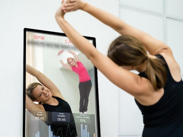 A certified fitness trainer on TikTok demonstrating proper form for a squat, with on-screen text providing tips and modifications.