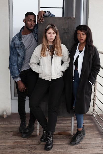 A diverse group of people of varying ages and body types confidently showcasing their unique personal styles in everyday settings, not overtly posed. Emphasis on individuality and comfort.