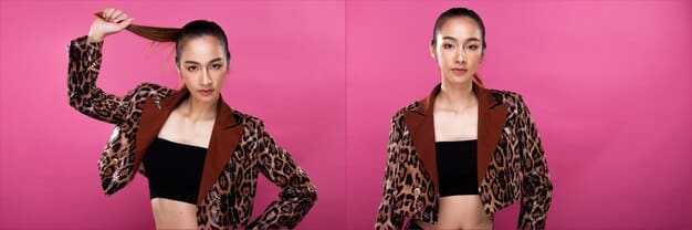 A side-by-side comparison illustrating a heavily edited, stylized fashion photo of a dress versus a customer's unedited photo of the same dress, highlighting differences in fabric, fit, and color.