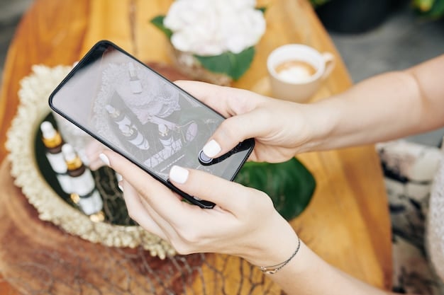 Smartphone displaying a Temu product review with a user-uploaded photo showing the item in a real-world setting, suggesting authenticity. The image should be clear and well-lit.