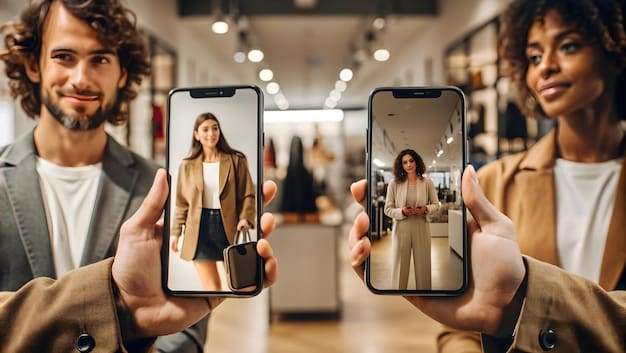 A split-screen image. One side shows a US fashion influencer carefully reviewing a brand partnership agreement on their laptop, highlighting clauses related to disclosure and authenticity. The other side shows them creating content, consciously integrating ethical considerations into their messaging about US Fashion Influencer Ethics: Maintaining Authenticity and Transparency in 2025.