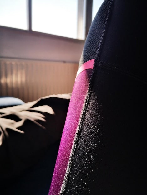 A close-up shot of the fabric of the TikTok viral leggings, highlighting its texture, stretch, and quality. Different fabric blends are showcased, with labels indicating their composition. Part of Unboxing the TikTok Viral Leggings Haul: Do They Live Up to the Hype? (2025 Review).