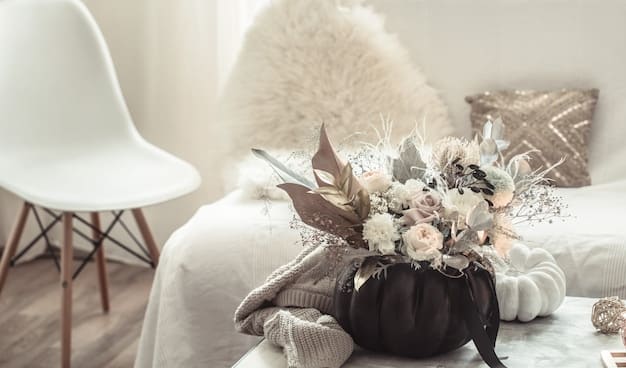 A stylishly decorated living room featuring H&M Home cushions, throws, and decorative accessories. The image showcases the trendy and affordable nature of H&M Home decor.
