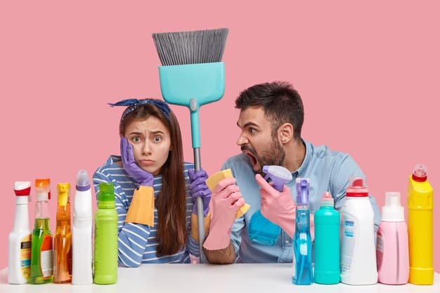 A split-screen image. On one side, a person is mixing a DIY cleaning solution in a glass spray bottle. On the other side, the Pink Stuff cleaning paste is prominently displayed. The image represents the comparison between DIY and viral cleaning solutions. The image relates directly to Testing the Viral TikTok Cleaning Product Haul: Do They Really Work? (2025).