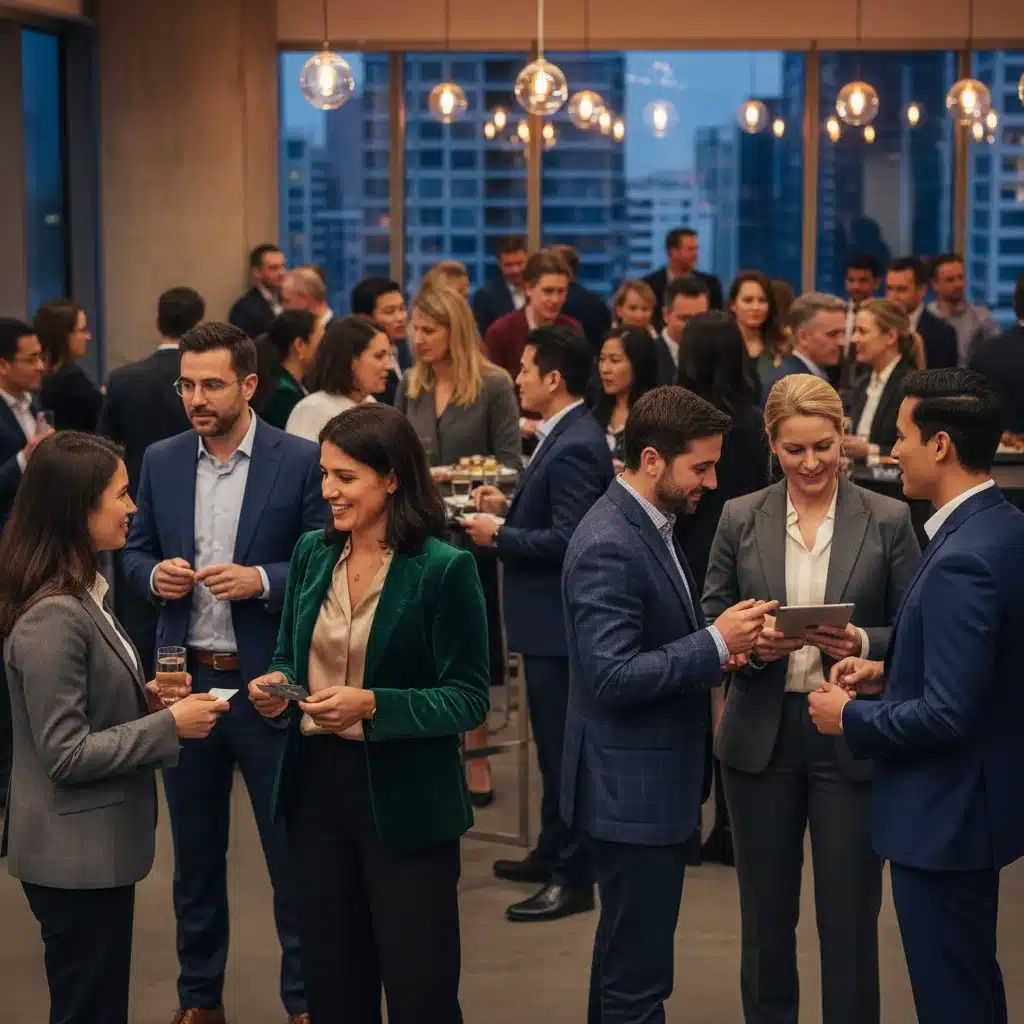 Diverse professionals networking, showcasing individual style and confidence.