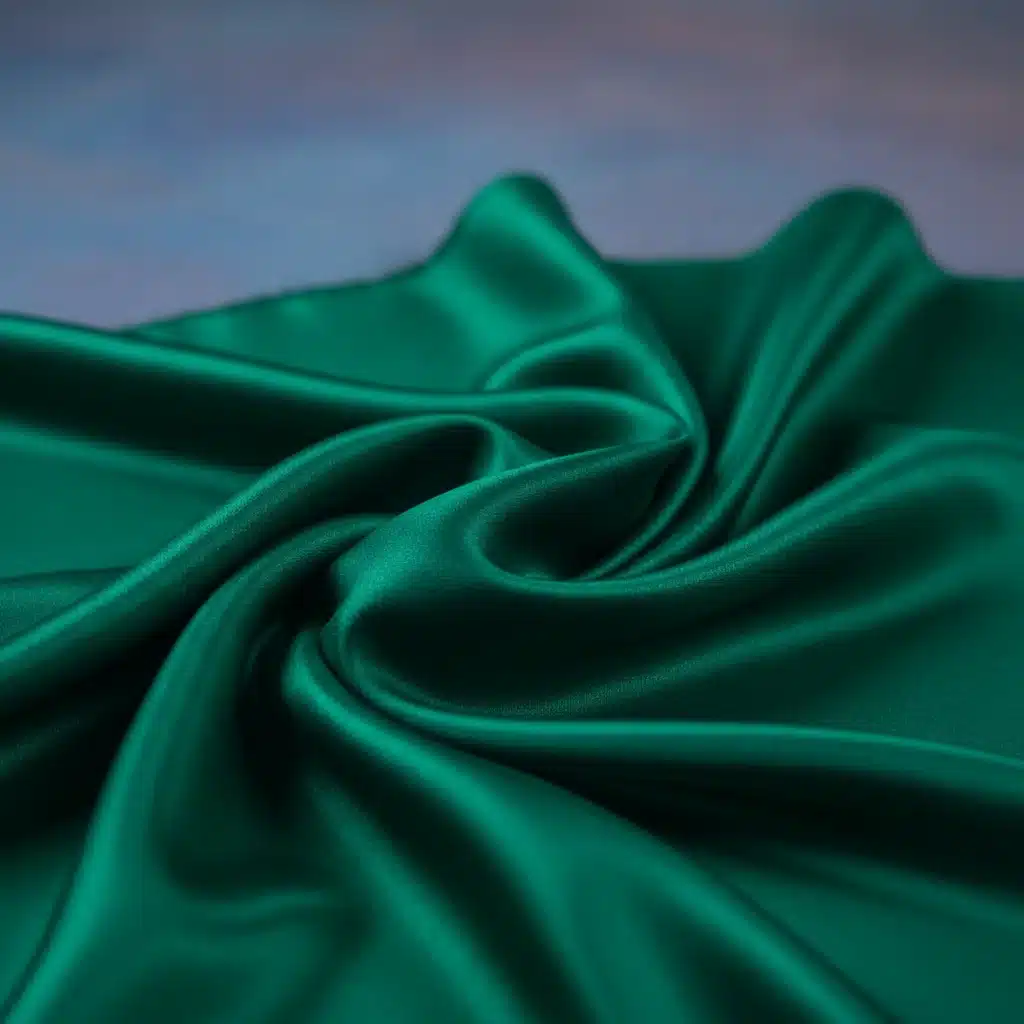 Close-up of vibrant jewel-toned silk scarf with luxurious drape