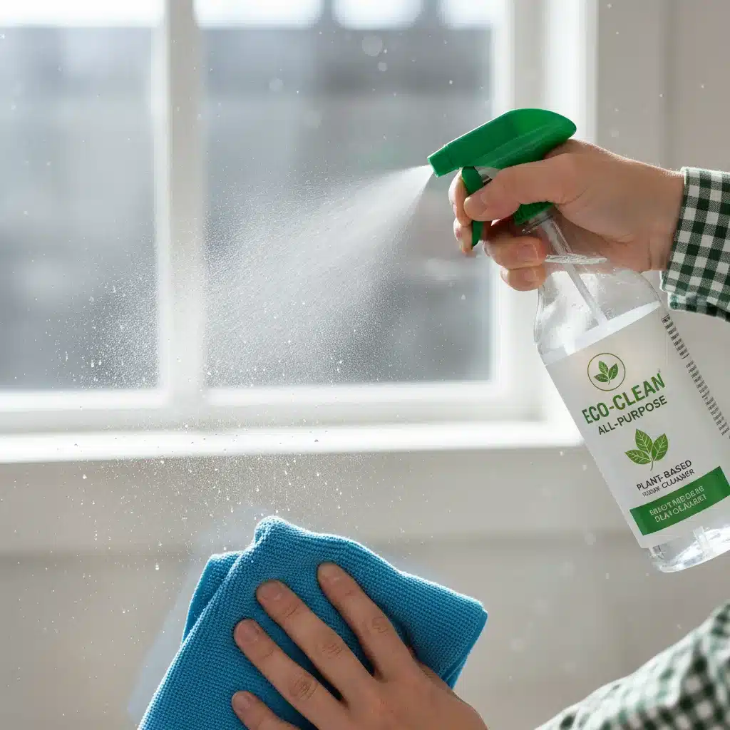 Hand spraying eco-friendly all-purpose cleaner