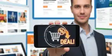 Person successfully haggling online on a smartphone